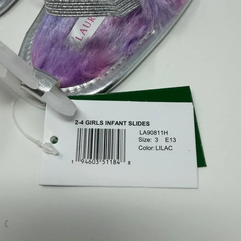 Laura Ashley Girls Infant Slides - Lilac Ombre - 3 - New with tags